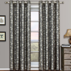 Schaumburg Toile Blackout Grommet Curtain Panels (Set of 2)