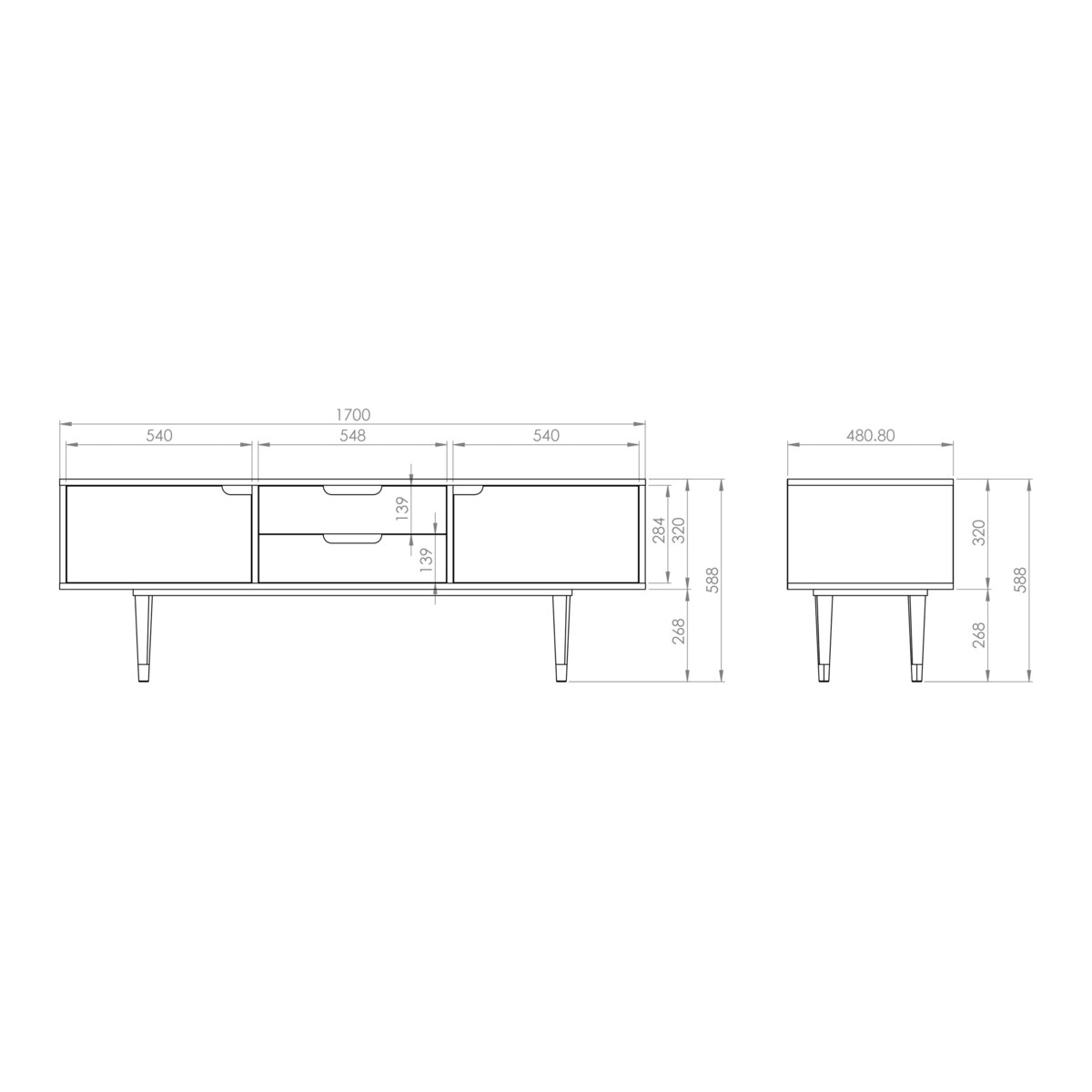 Ebern Designs Zayac TV Stand for TVs up to 70