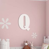 Letter O Wall Hanging 12 cm Pink White Polka Dot MDF Kids Bedroom Door Party NEW 