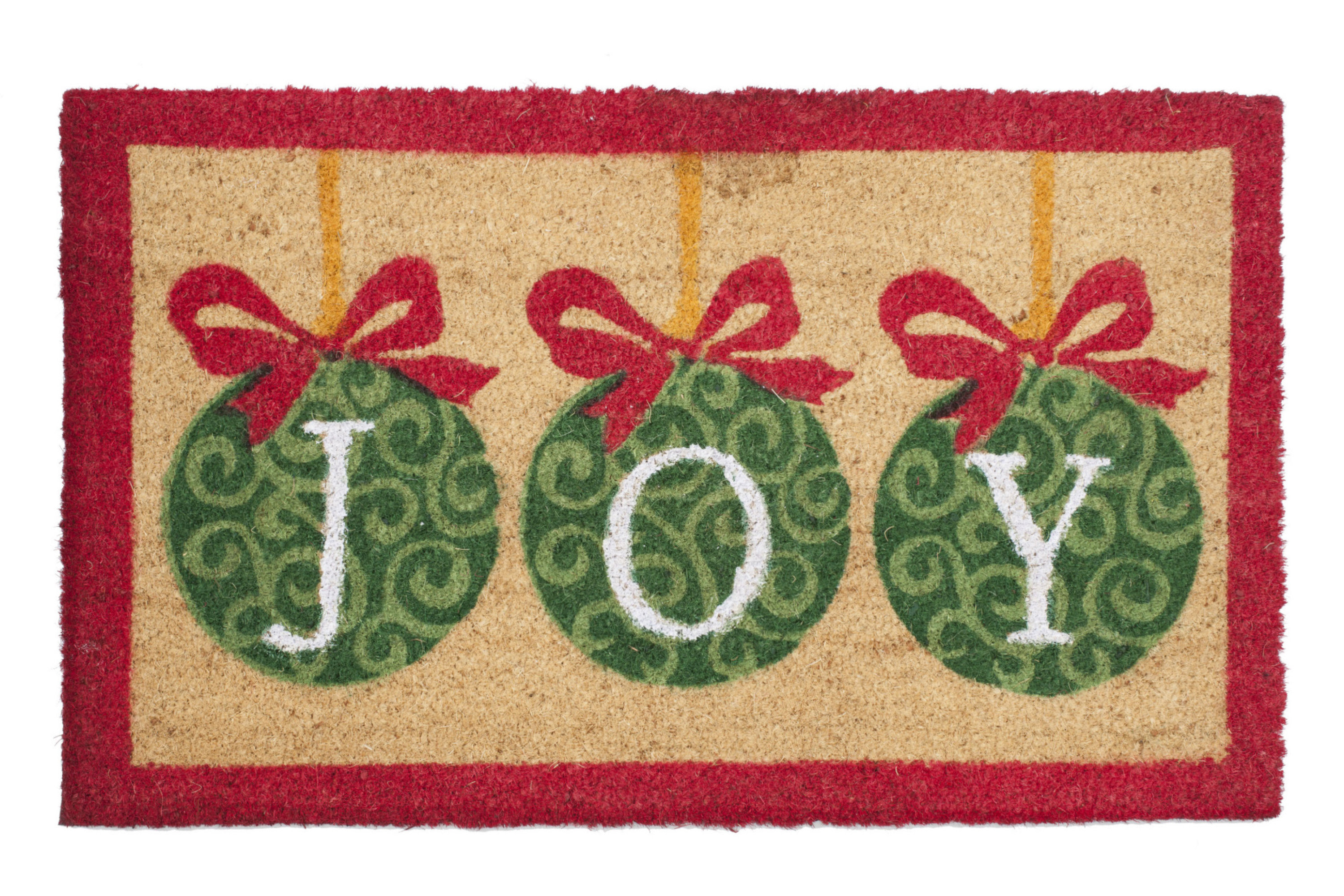 The Holiday Aisle Joy With Ornaments 30 In X 18 In Non Slip Door