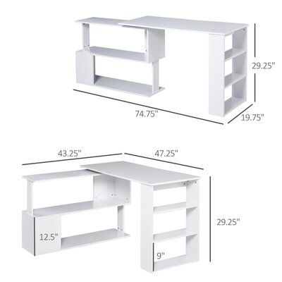 Ebern Designs Lengby Desk & Reviews 