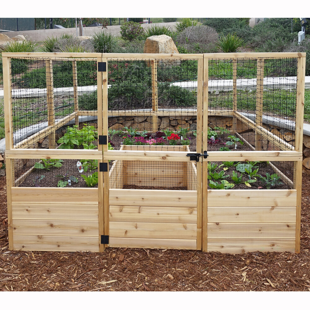 Raised Garden Bed Kit 42 in.x 42 in.x 8 in Planting Box for Herb Vegetable Bed 