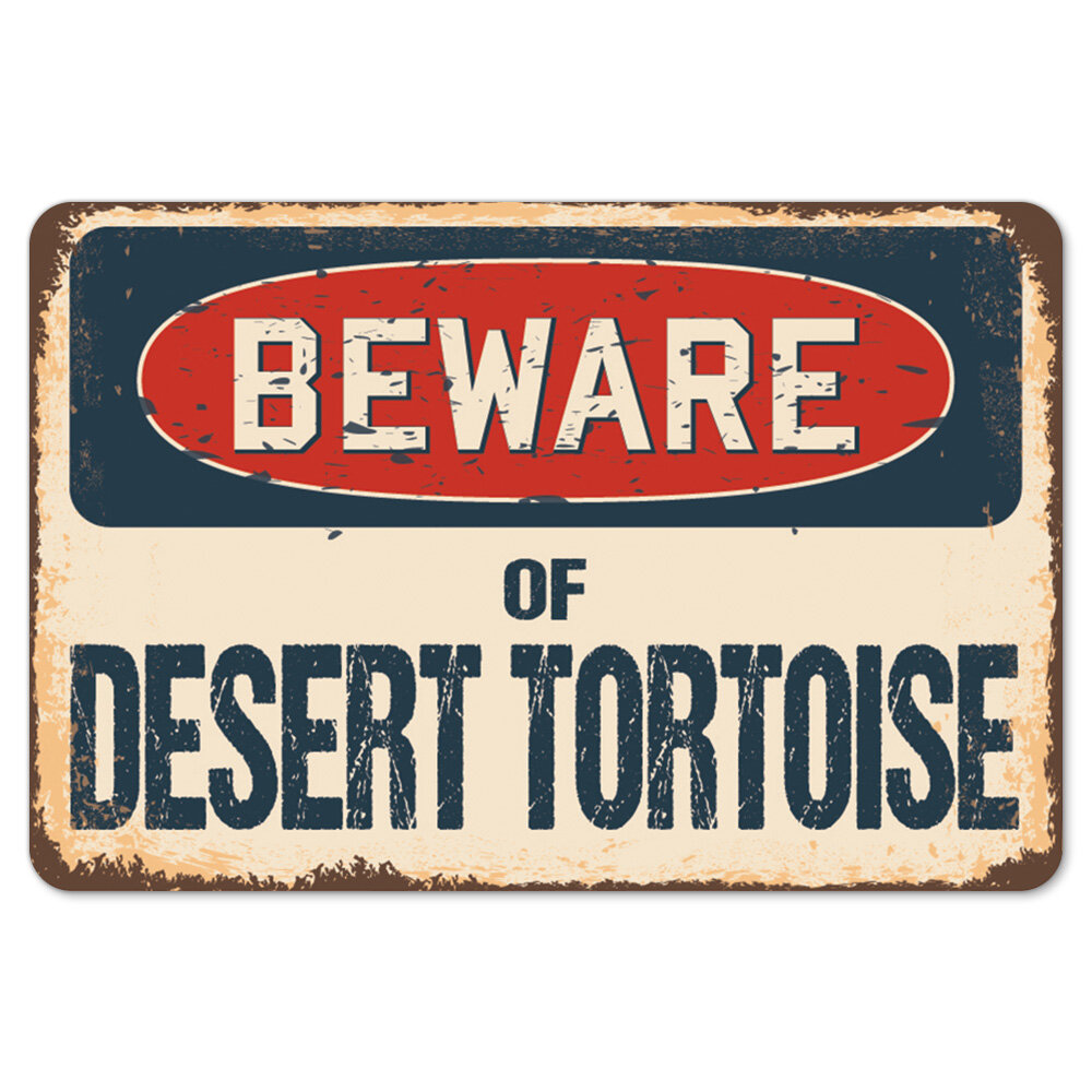 SignMission Decal-Desert Tortoise_Beware Of Desert Tortoise Rustic Sign ...