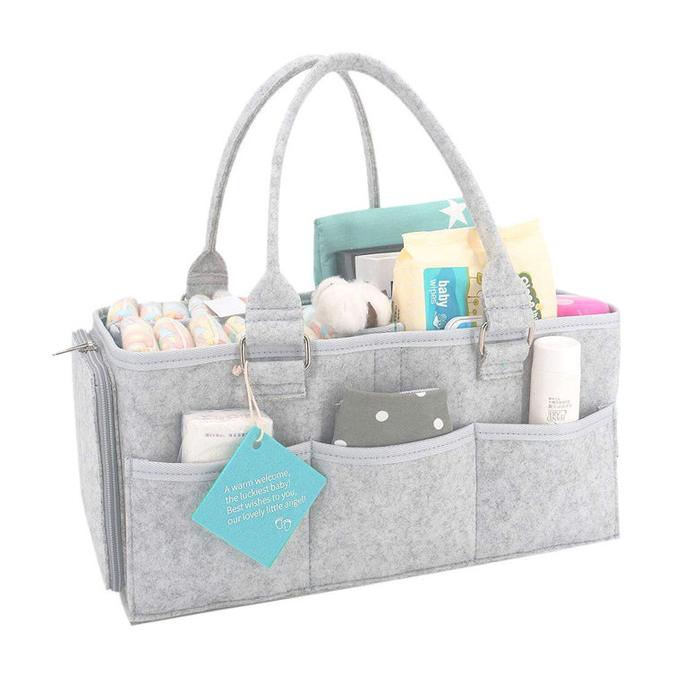 Large Caddy Baby Diaper Organizer Infant Nappy Basket Nursery Storage Bin Bag UK 