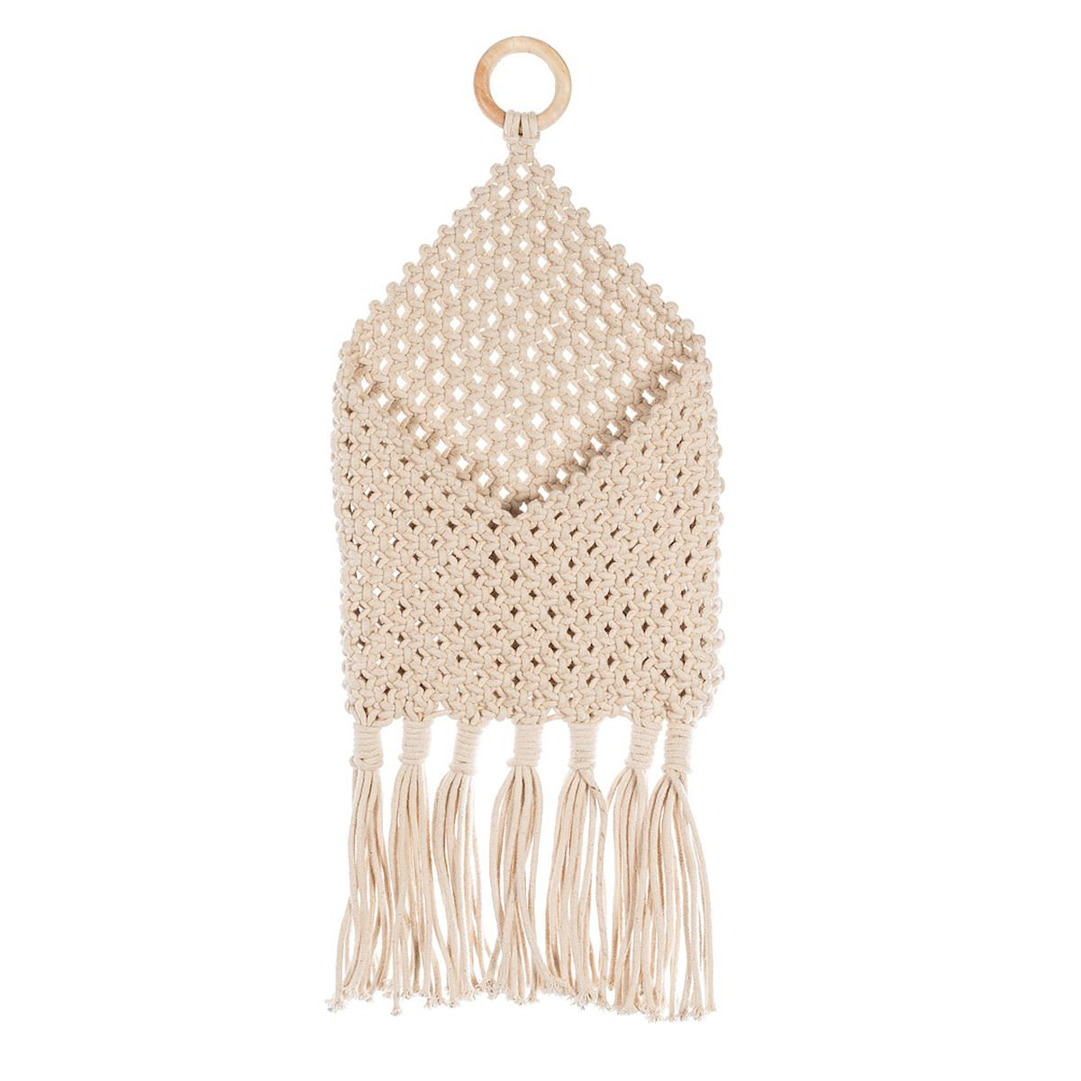 Dakota Fields Cotton Envelope Shape with Tassels Macrame Wall Hanging Wayfair