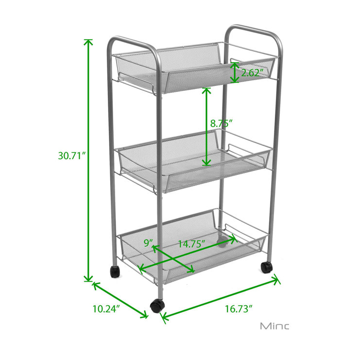 Mind Reader 3 Tier Mobile Office Utility Cart Reviews Wayfair Ca 3 Tier Mobile Office Utility Cart
