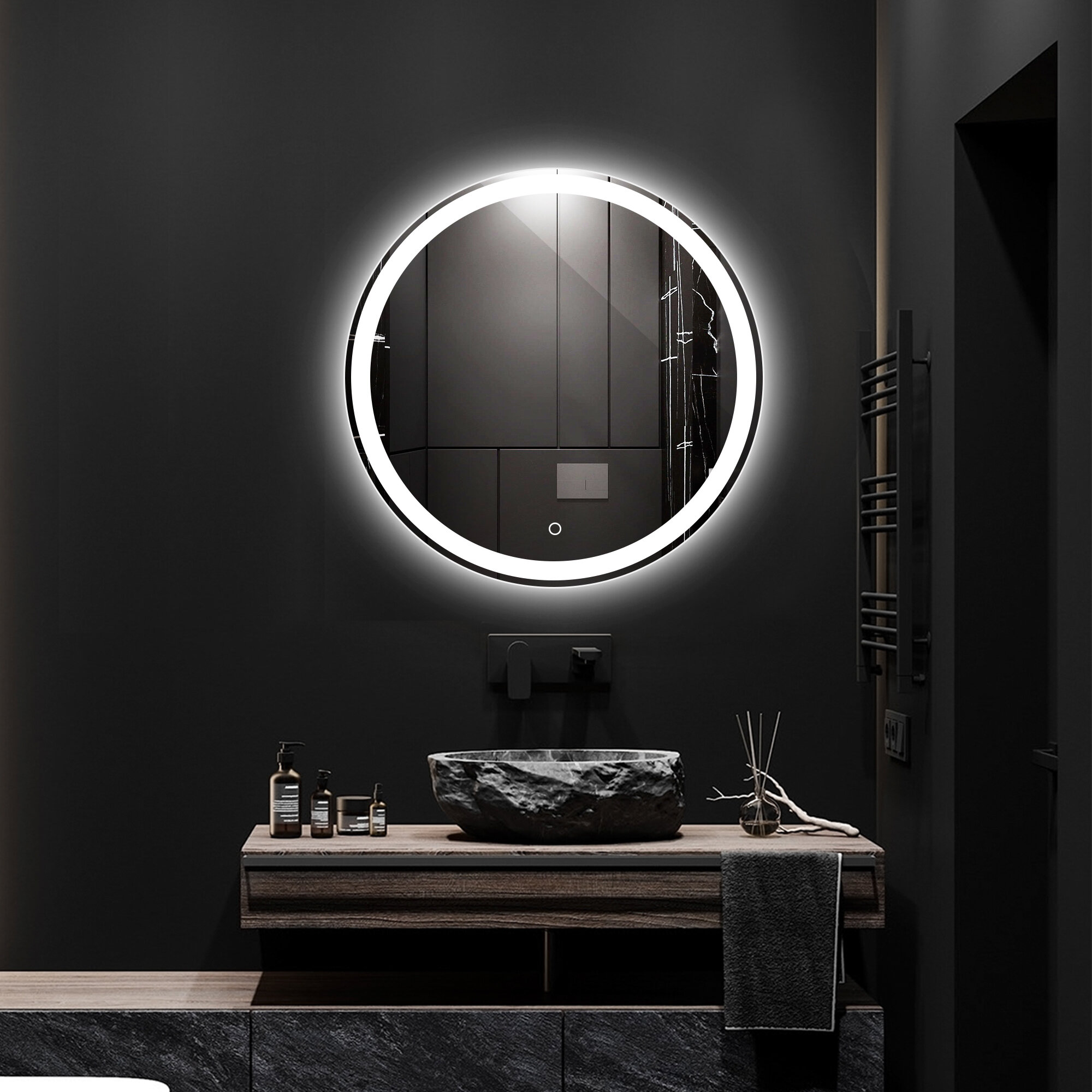 Bathroom mirror 5MM high-Definition Copper-Free Silver Mirror Simple Frameless Simple Modern Toilet Vanity Mirror Makeup Mirror Wall Hanging