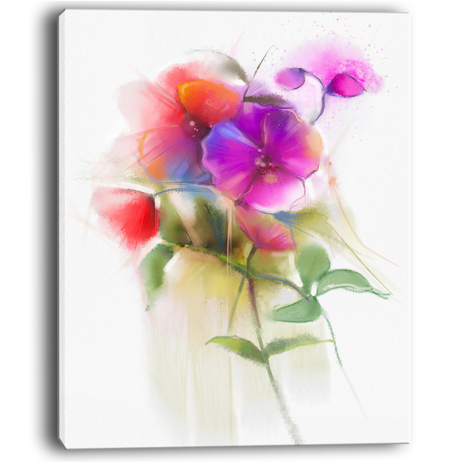 Ebern Designs Bunch Of Colorful Orchid Flowers Large Flower Wall Art On Wrapped Canvas Reviews Wayfair