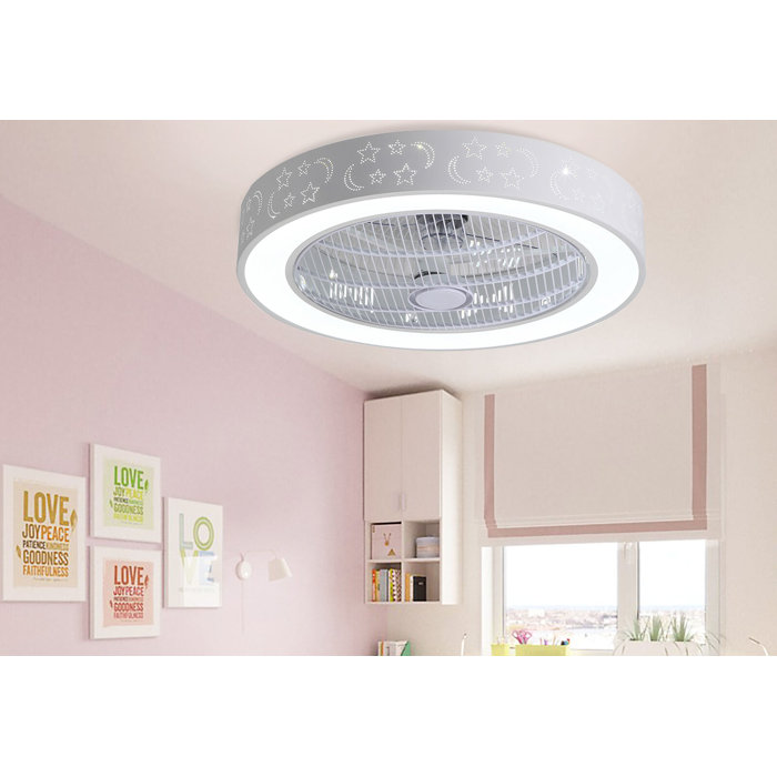 Isabelle & Max™ 21.7" Round Ceiling Fan Lamp LED ...
