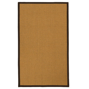 Atia Fiber Hand Woven Sisal Brown/Fudge Area Rug with Rug Pad