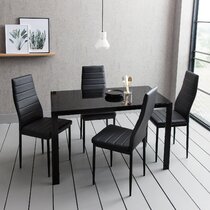 domestic lightweight Adviser Black Dining Table Sets You'll Love | Wayfair.co.uk