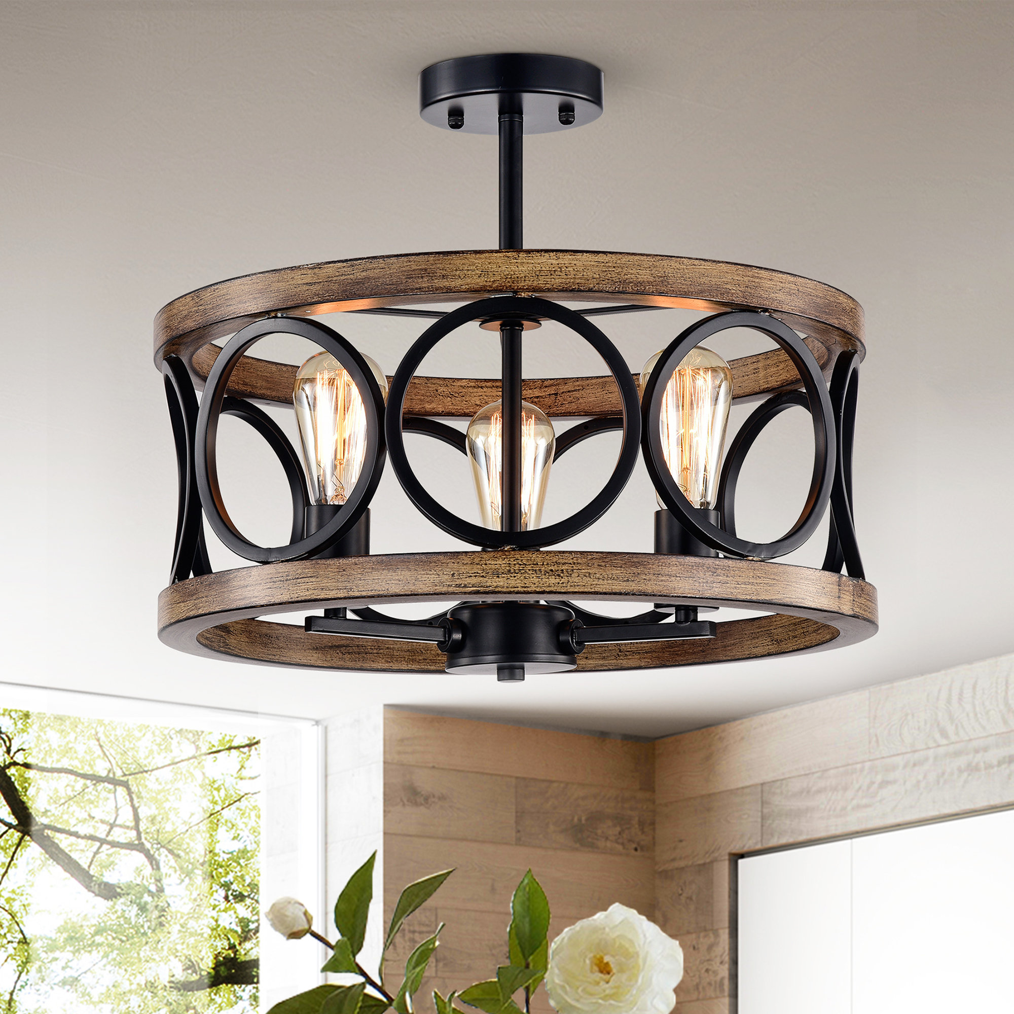 flush mount dining room chandeliers