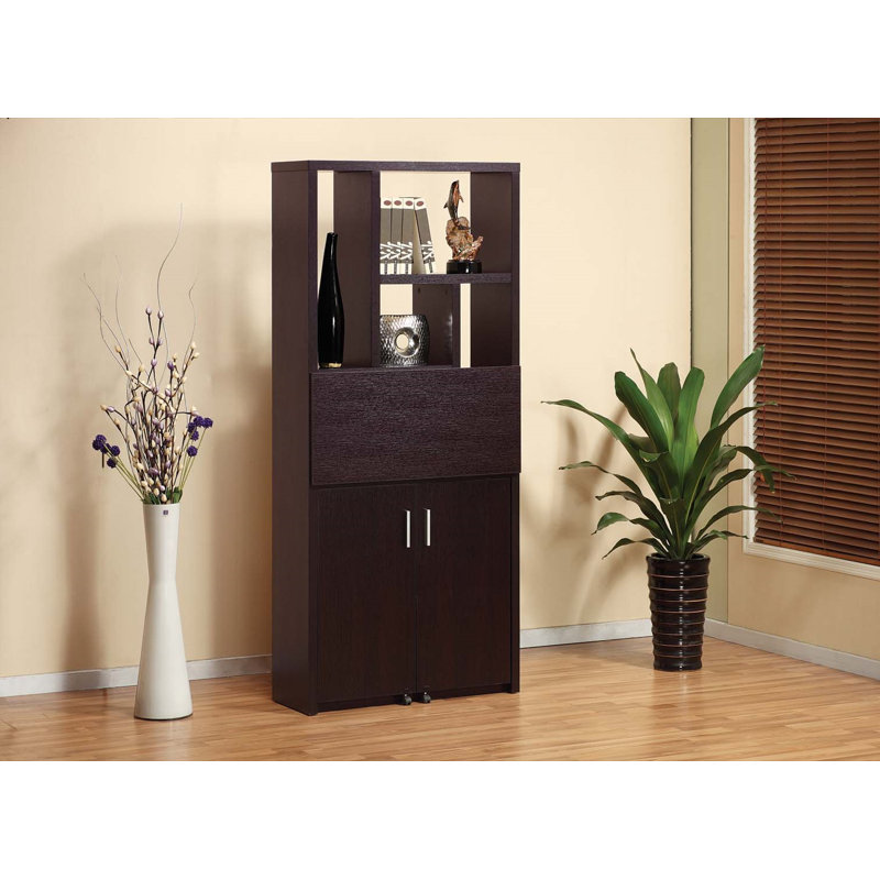 Latitude Run Angelena Wooden Fold Down Armoire Desk Wayfair