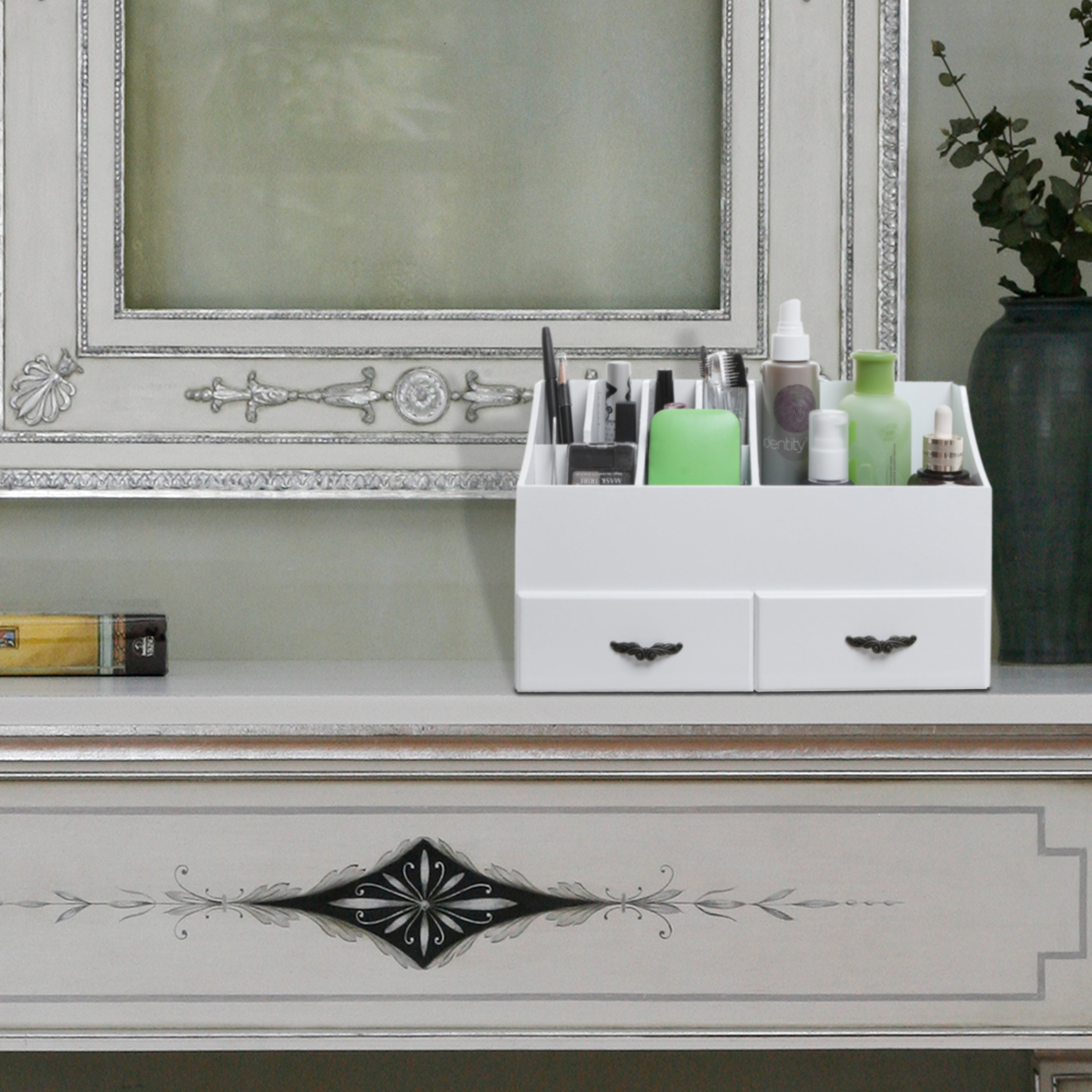 Red Barrel Studio® Beauty Accessories Storage Rack with Drawers