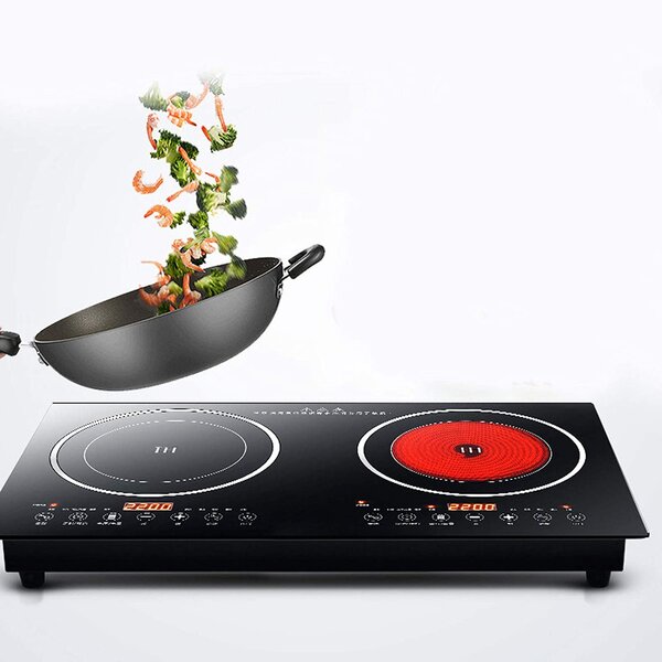 complications Shining Modernization Fargor Black Induction Cooker Ceramic-Cooker Combo Electric Hot Plate Stove  Countertop Double Burner Electric Cooktop 1200W + 1400W With 8 Gear  Firepower For Griddle, Pan - Wayfair Canada