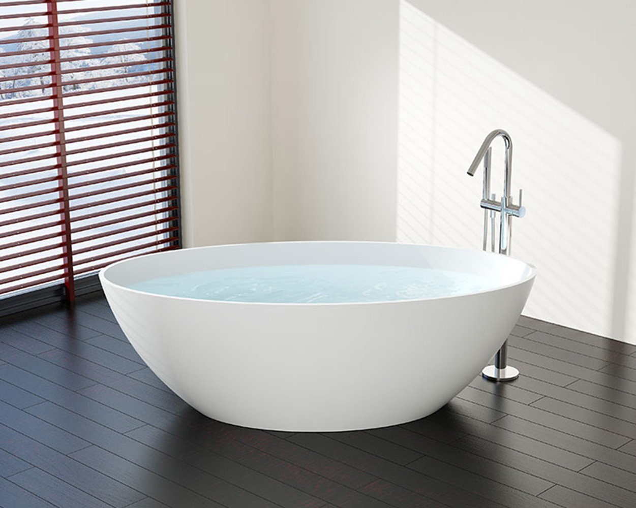 Badeloft Freestanding Soaking Stone Resin Bathtub Wayfair