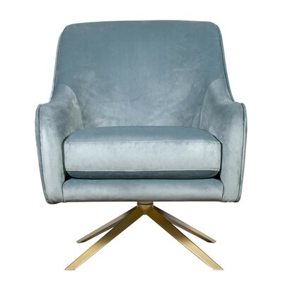 Jolie Swivel Armchair Elle Decor Upholstery French Seaglass Blue