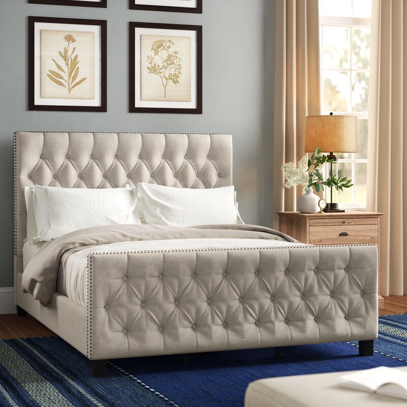 Lark Manor Trevoux Tufted Upholstered Low Profile Standard Bed ...