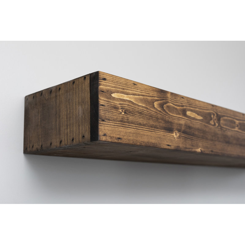 Garvon Floating Shelf Solid Wood Handmade Rustic Style Wall Shelf Reviews Birch Lane