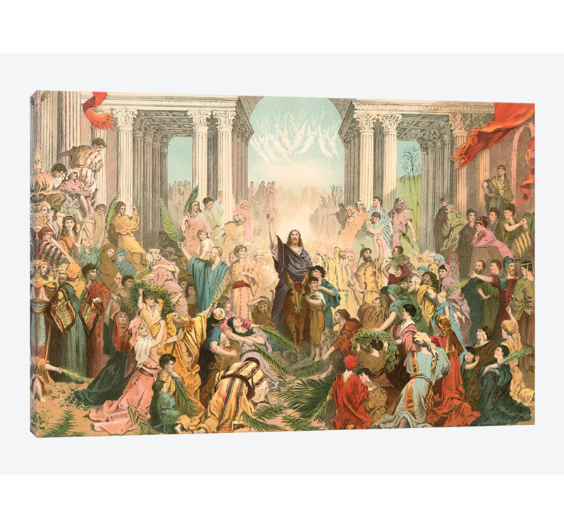 East Urban Home Jesus Entering Jerusalem Illustration From