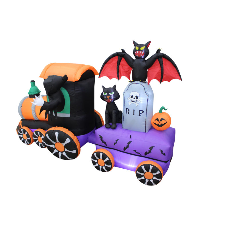 The Holiday Aisle Halloween Reaper Drive Train Inflatable With