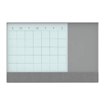 Magnetic Board Kitchen Refrigerator Calendar Monthly Planner White Mind Reader DRYCAL-WHT Dry Erase Mini