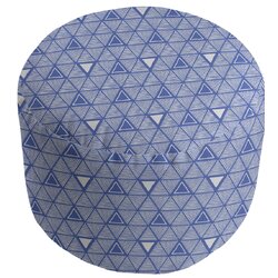 East Urban Home Full Color Hand Drawn Triangles Pouf | Wayfair