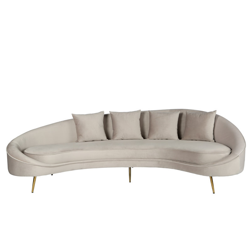 Everly Quinn Hadriana Curved Sofa Wayfair Everly Quinnhadriana Curved Sofa