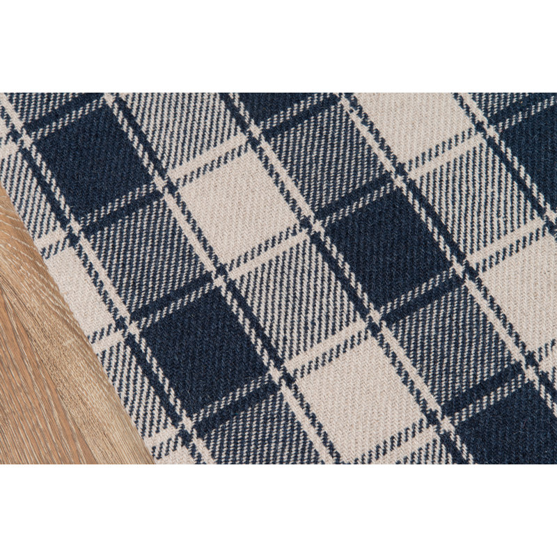 Erin Gates By Momeni Marlborough Handwoven Navy Blue Ivory Rug