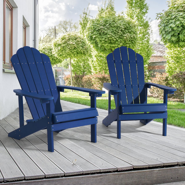Sand & Stable Wesley Set Of 2 Faux Wood Adirondack Chair Weather ...