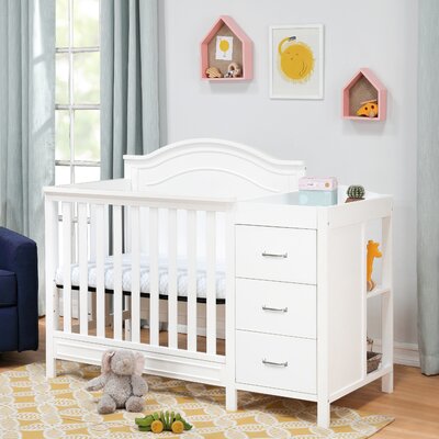 Charlie 4-in-1 Mini Convertible Crib and Changer with Storage