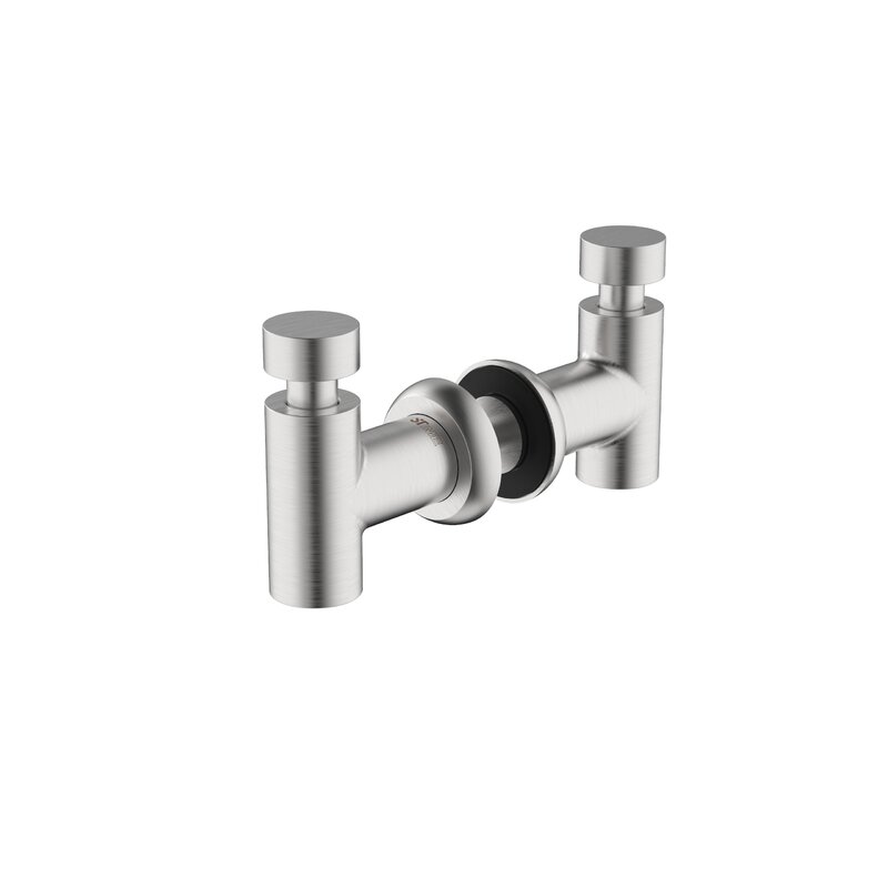 Rebrilliant Fendley Through-Glass Double Wall Mounted Robe Hook | Wayfair