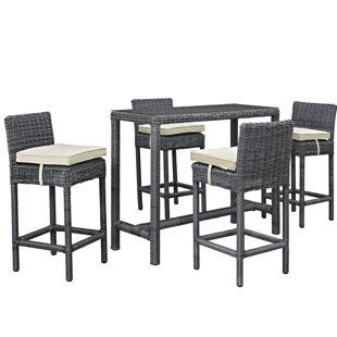 Go to store & view more images Keiran 5 Piece Bar Height Dining Set with Cushion by Brayden Studio