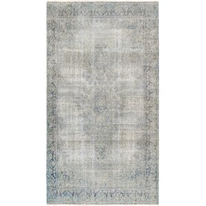 Vintage Overdye Hand-Knotted Wool Gray Area Rug