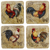 decorative rooster plates