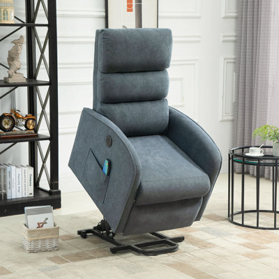 24.4'' wide power lift assist standard recliner with massager