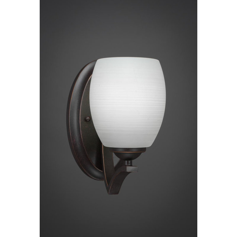 Red Barrel Studio Couto 1 Light Dimmable Dark Granite Armed Sconce Wayfair