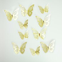 Black Size 20ES x 40ES Butterfly Color Peel & Stick Wall Sticker Design with Vinyl Moti 2133 3 Decal 