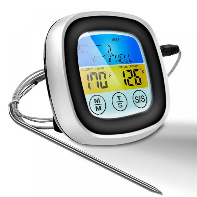 Lcd Display Digital Meat Thermometer Wireless with Probe Instant Read Cooking Thermometer Oven No Battery for Meat 