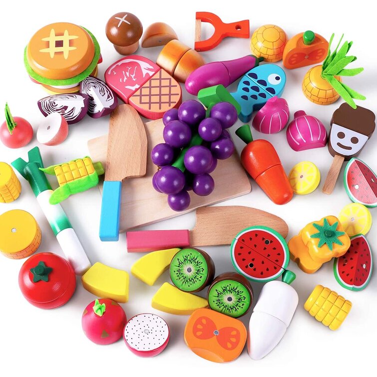 Details about   Wooden Cut Up Pretend Play Kitchen Toys Kitchenware Educational Cooking Toy 