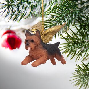 puppy cut Yorkshire Terrier Yorkie rD019 Hand-made Christmas Ornament dog 