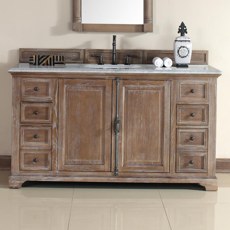 Greyleigh Ogallala 60 Single Driftwood Bathroom Vanity Set Ogallala 60 Single Driftwood Bathroom Vanity Set