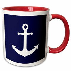 Lobster Navy Nautical Stripes All Over Coffee Mug