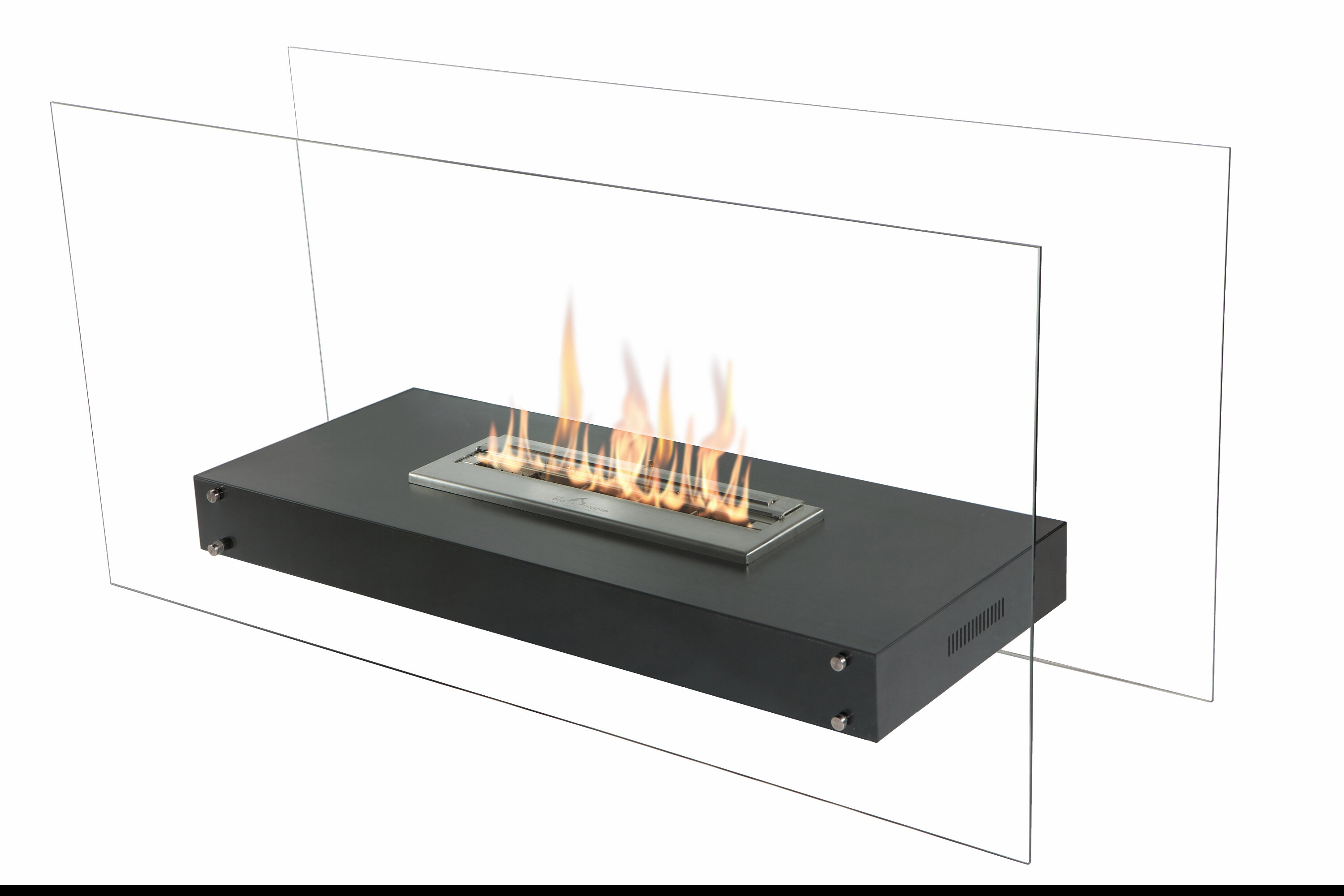Bio Ethanol Fireplace Biofire Fire B2C Professional 1400 x 400 Black Damaged 