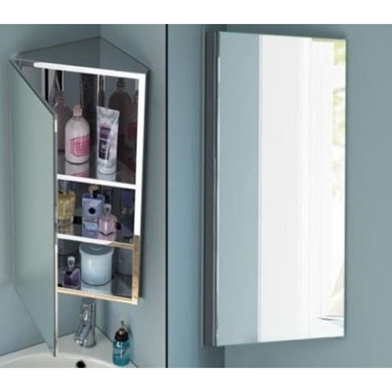 Metro Lane Ranae 30cm X 60cm Corner Mount Mirror Cabinet Reviews Wayfair Co Uk