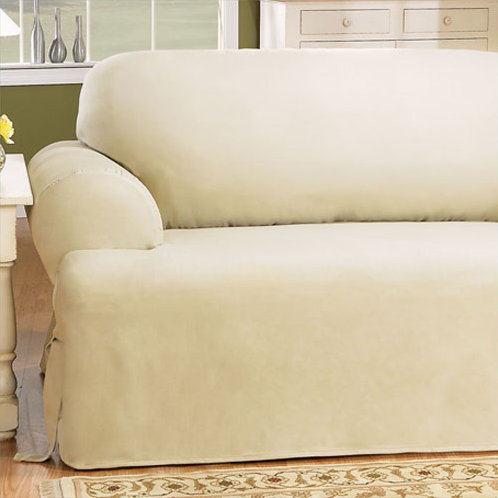 Sure Fit Cotton Duck T Cushion Loveseat Slipcover Reviews Wayfair