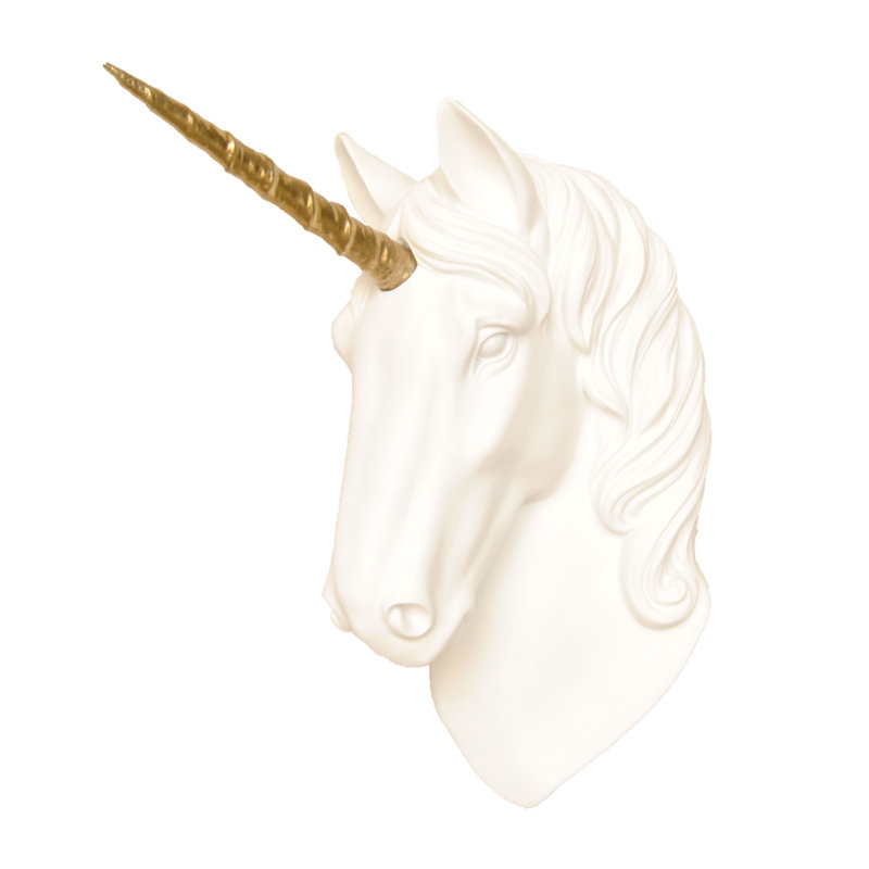 Ebern Designs Faux Taxidermy Unicorn Head Wall Decor Reviews