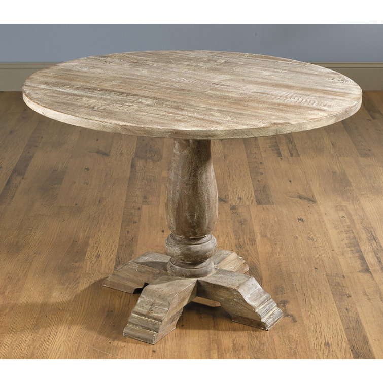 Ophelia & Co. Amira Mango Solid Wood Pedestal Dining Table Wayfair
