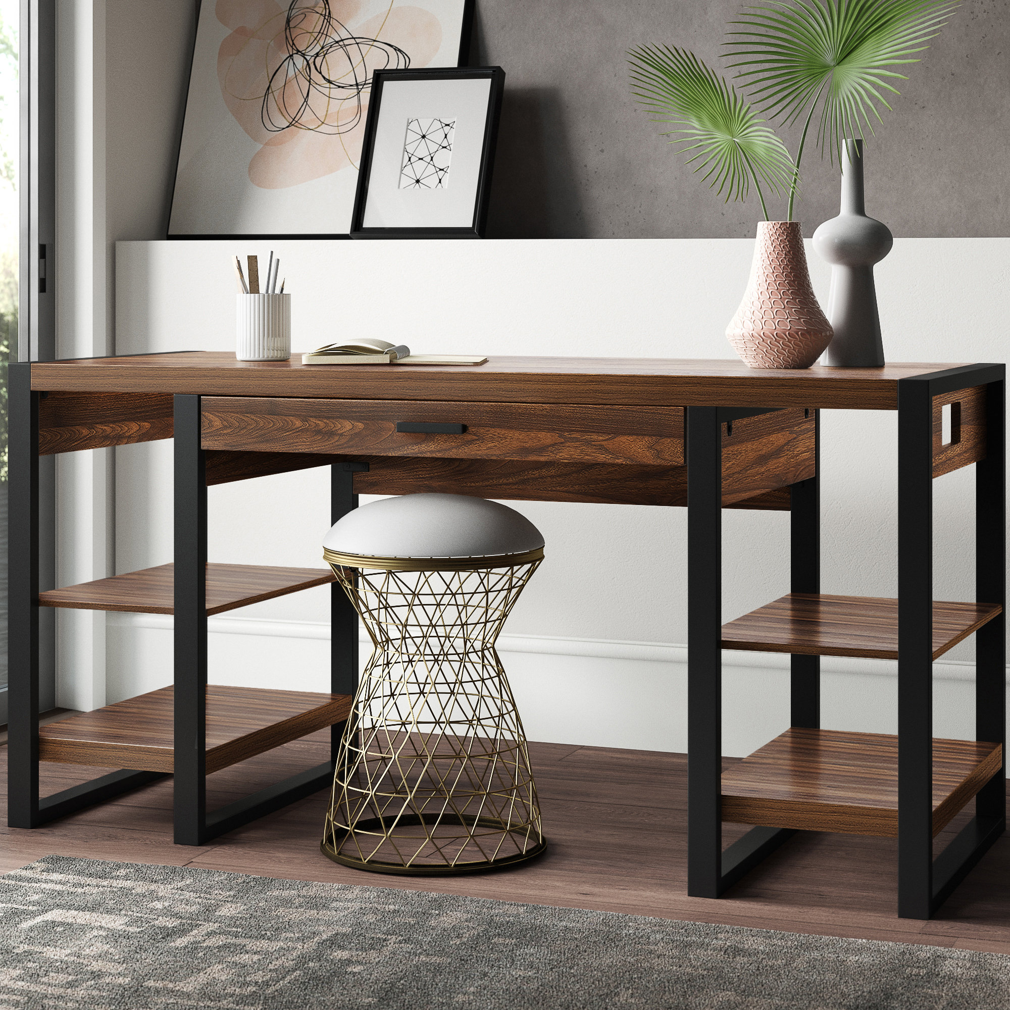 Mercury Row® Theodulus Desk & Reviews Wayfair