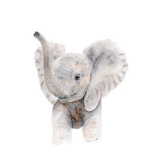 baby elephant wall art for nursery